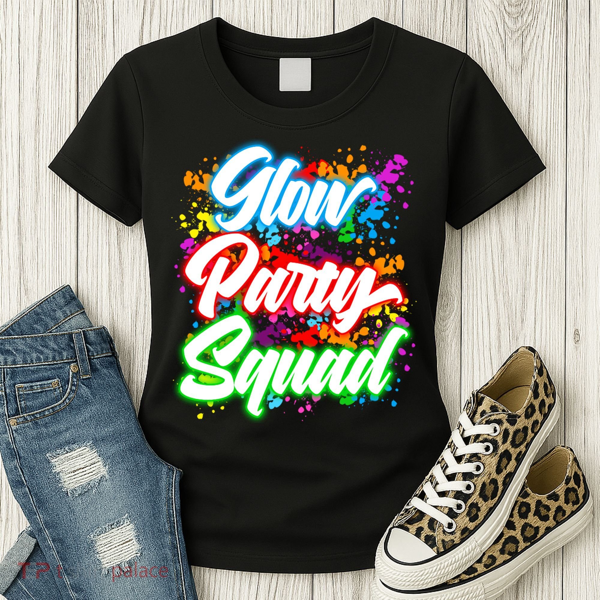 Glow Party Squad Neon Women's T-Shirt