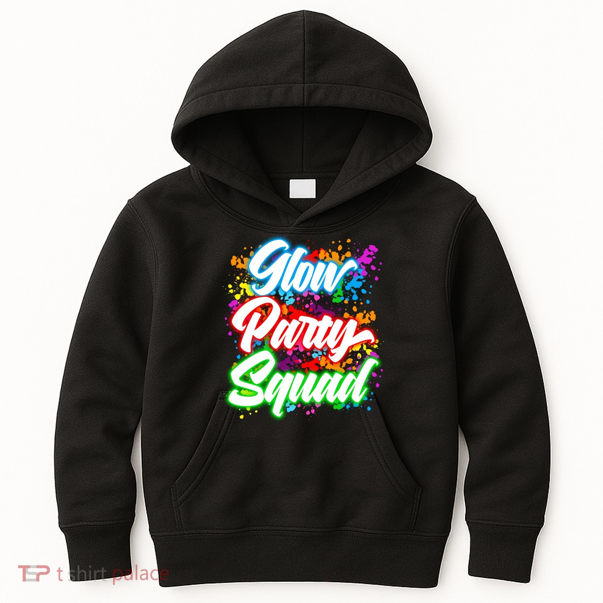 Glow Party Squad Neon Kids Hoodie
