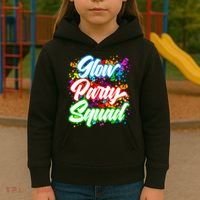 Glow Party Squad Neon Kids Hoodie thumb 3