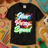 Glow Party Squad Neon Kids T-Shirt thumb 3