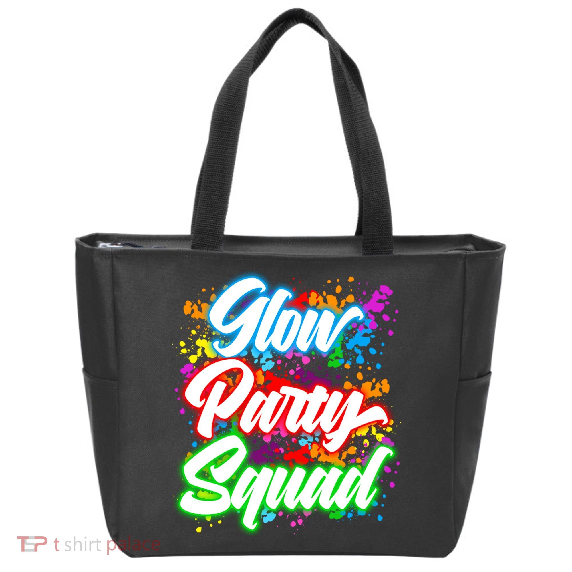 Glow Party Squad Neon Tote Bag