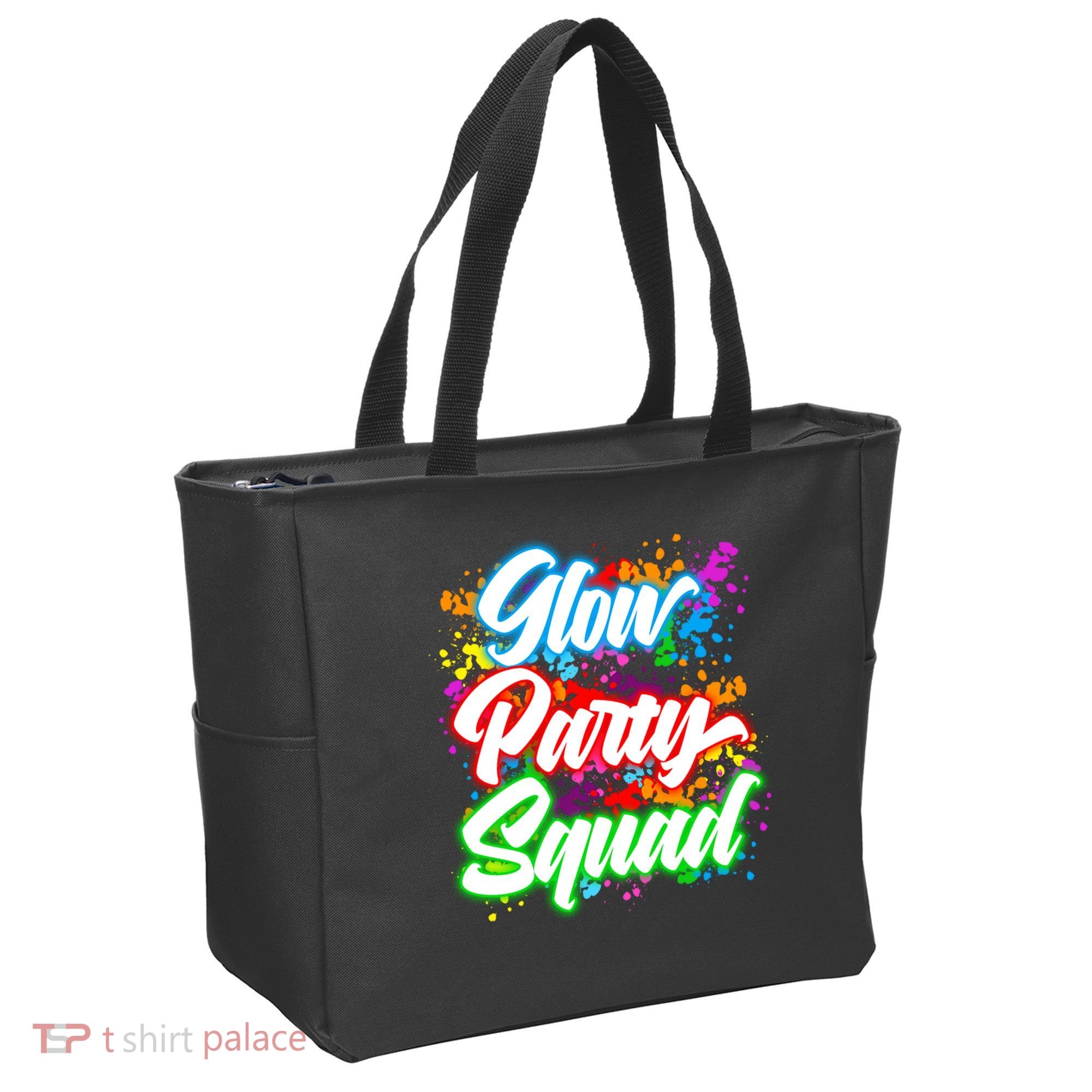 Glow Party Squad Neon Tote Bag