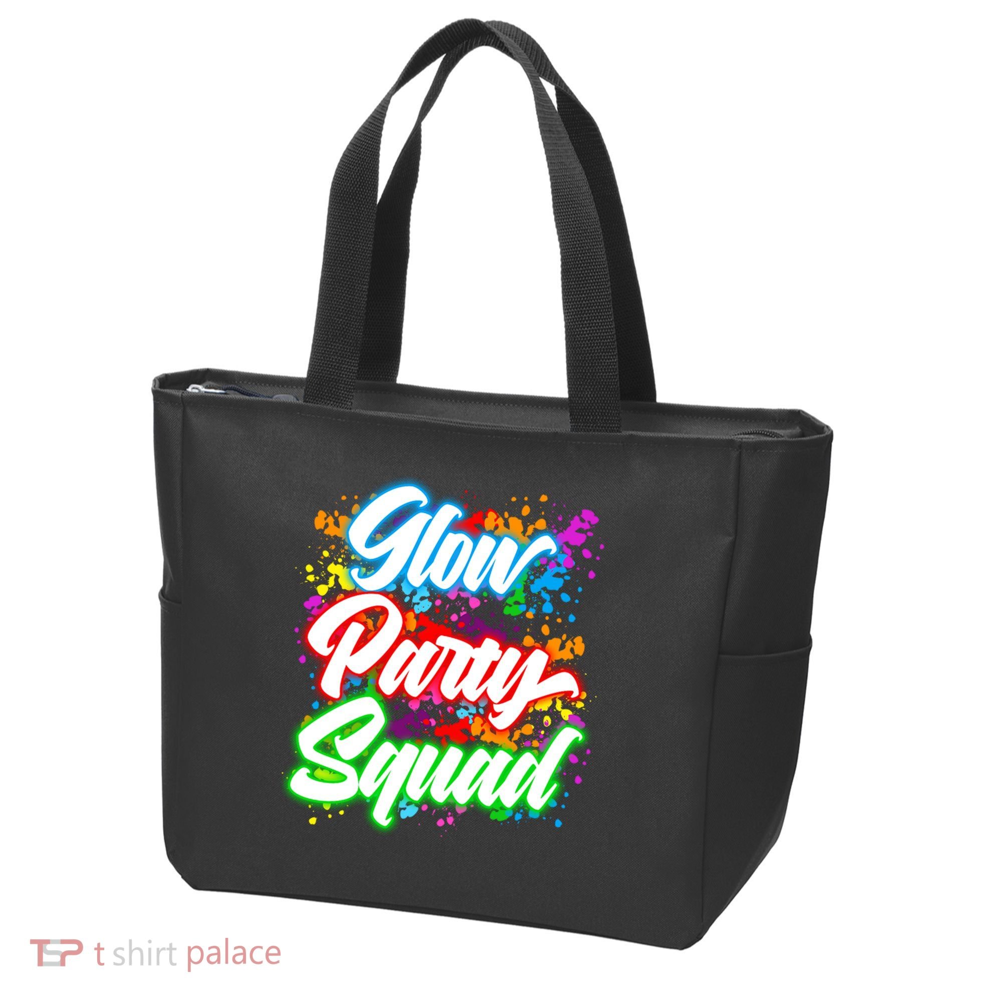 Glow Party Squad Neon Tote Bag