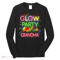 Glow Party Squad Grandma Paint Splatter Glow Party Matching Long Sleeve Shirt thumb 0