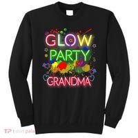 Glow Party Squad Grandma Paint Splatter Glow Party Matching Sweatshirt thumb 0