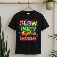 Glow Party Squad Grandma Paint Splatter Glow Party Matching T-Shirt thumb 2