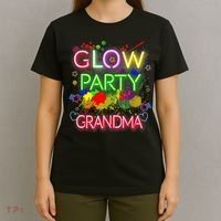 Glow Party Squad Grandma Paint Splatter Glow Party Matching T-Shirt thumb 4