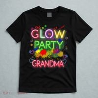 Glow Party Squad Grandma Paint Splatter Glow Party Matching T-Shirt thumb 5