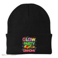 Glow Party Squad Grandma Paint Splatter Glow Party Matching Beanie thumb 0