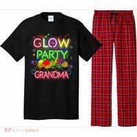 Glow Party Squad Grandma Paint Splatter Glow Party Matching Pajama Set thumb 0