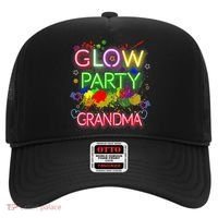 Glow Party Squad Grandma Paint Splatter Glow Party Matching Hat thumb 0