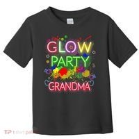 Glow Party Squad Grandma Paint Splatter Glow Party Matching Toddler T-Shirt thumb 0