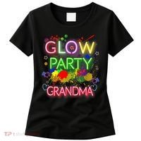 Glow Party Squad Grandma Paint Splatter Glow Party Matching Women's T-Shirt thumb 0