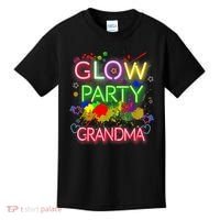 Glow Party Squad Grandma Paint Splatter Glow Party Matching Kids T-Shirt thumb 0