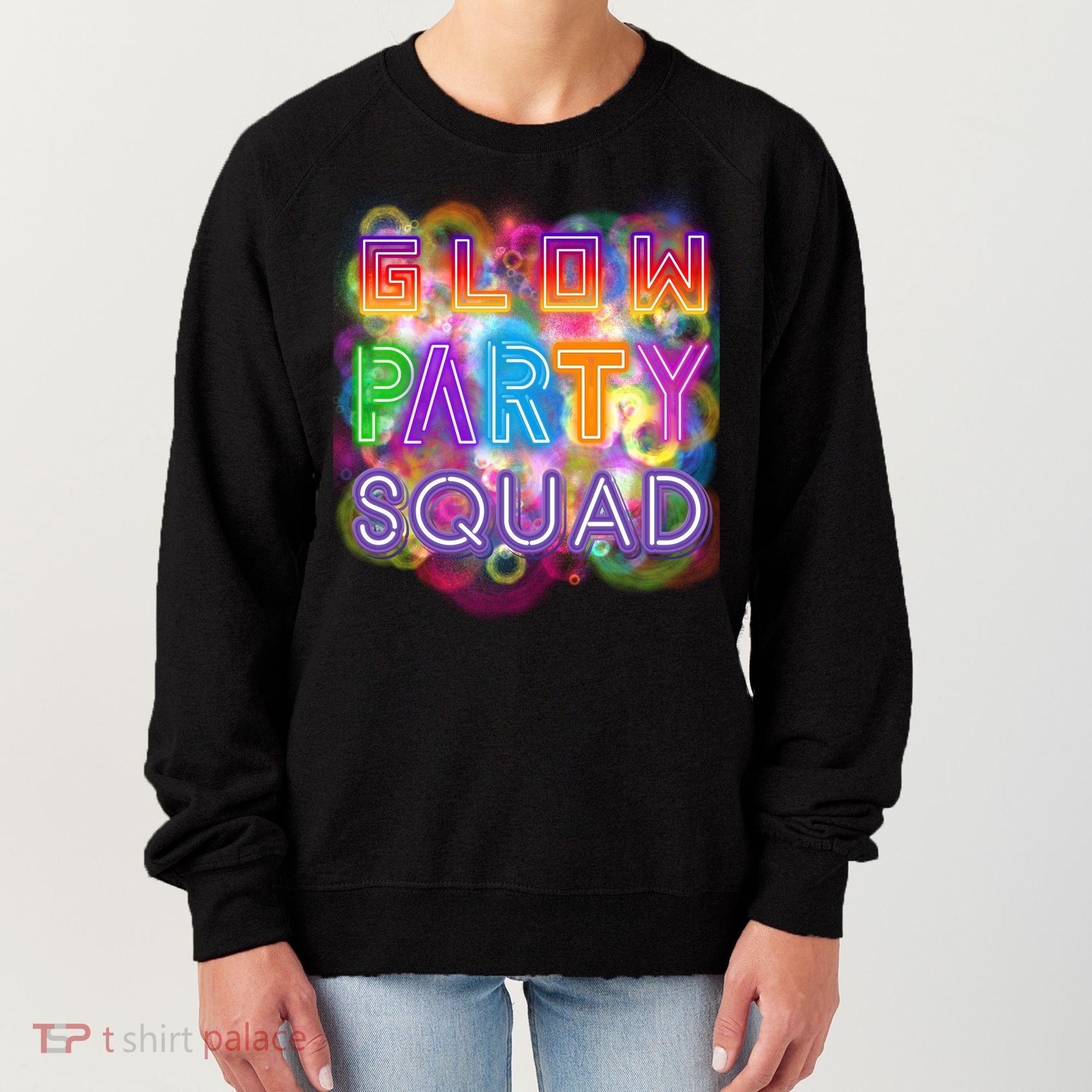 Glow Party Squad Girls Glow Funny Retro Party Lover Gift Women's Sweatshirt