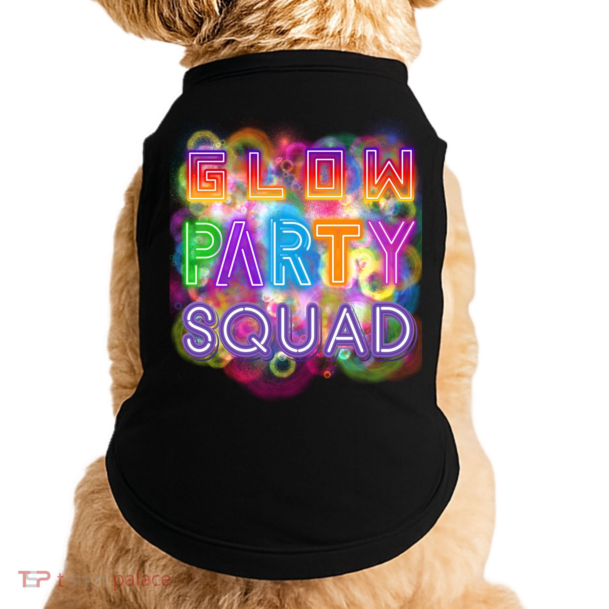 Glow Party Squad Girls Glow Funny Retro Party Lover Gift Doggie Tank