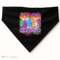 Glow Party Squad Girls Glow Funny Retro Party Lover Gift USA-Made Doggie Bandana thumb 0
