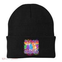 Glow Party Squad Girls Glow Funny Retro Party Lover Gift Beanie thumb 0