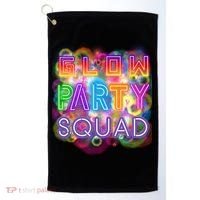 Glow Party Squad Girls Glow Funny Retro Party Lover Gift Golf Towel thumb 0