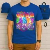 Glow Party Squad Girls Glow Funny Retro Party Lover Gift T-Shirt thumb 6