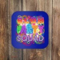 Glow Party Squad Girls Glow Funny Retro Party Lover Gift Coaster thumb 0