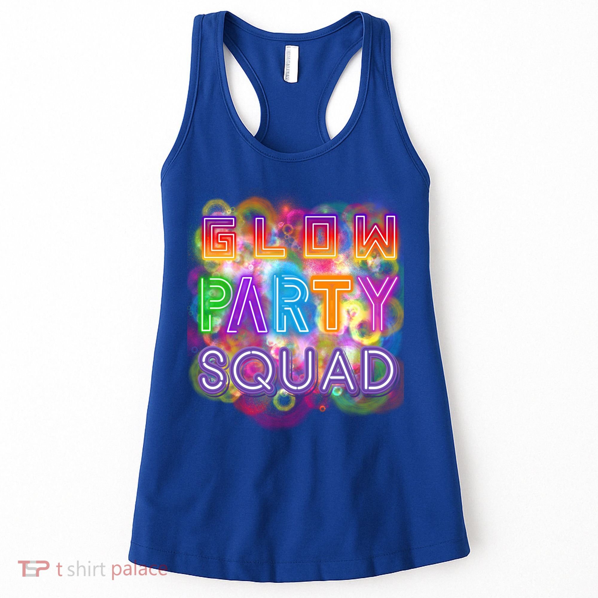 Glow Party Squad Girls Glow Funny Retro Party Lover Gift Women's Tank Top