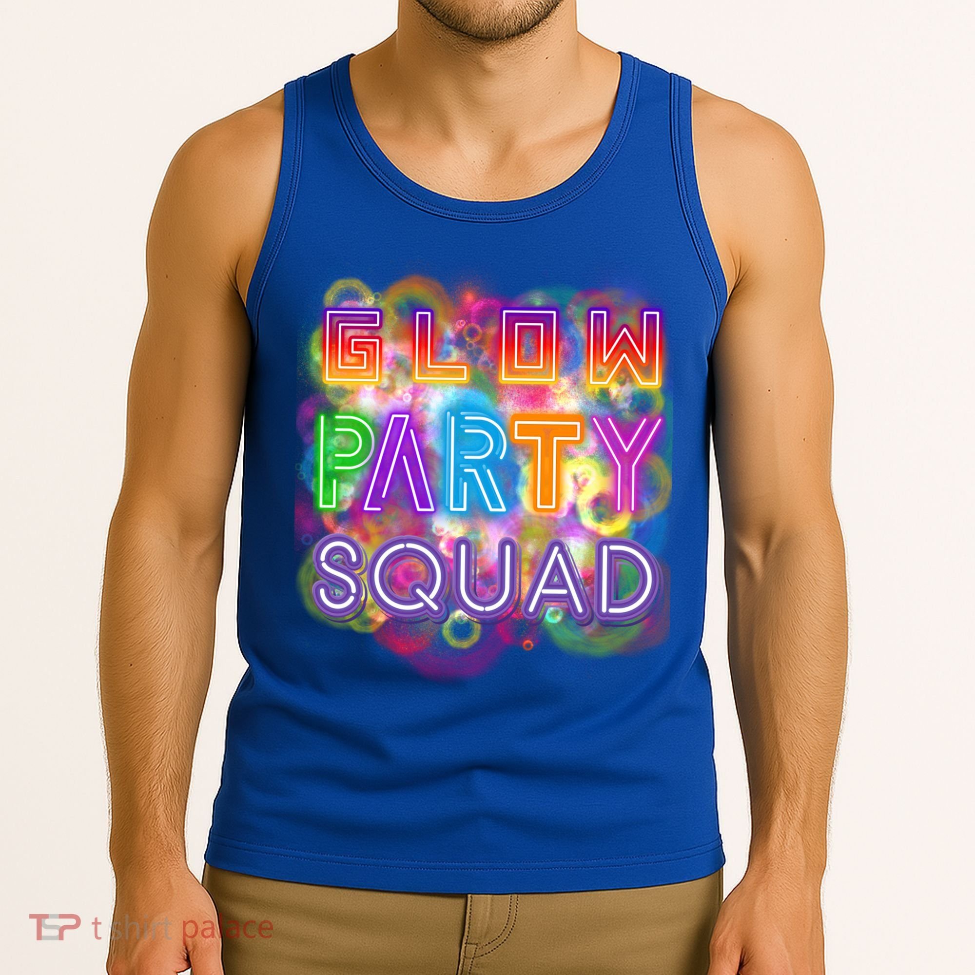 Glow Party Squad Girls Glow Funny Retro Party Lover Gift Tank Top
