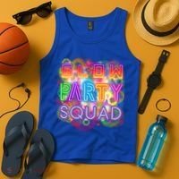 Glow Party Squad Girls Glow Funny Retro Party Lover Gift Tank Top thumb 4