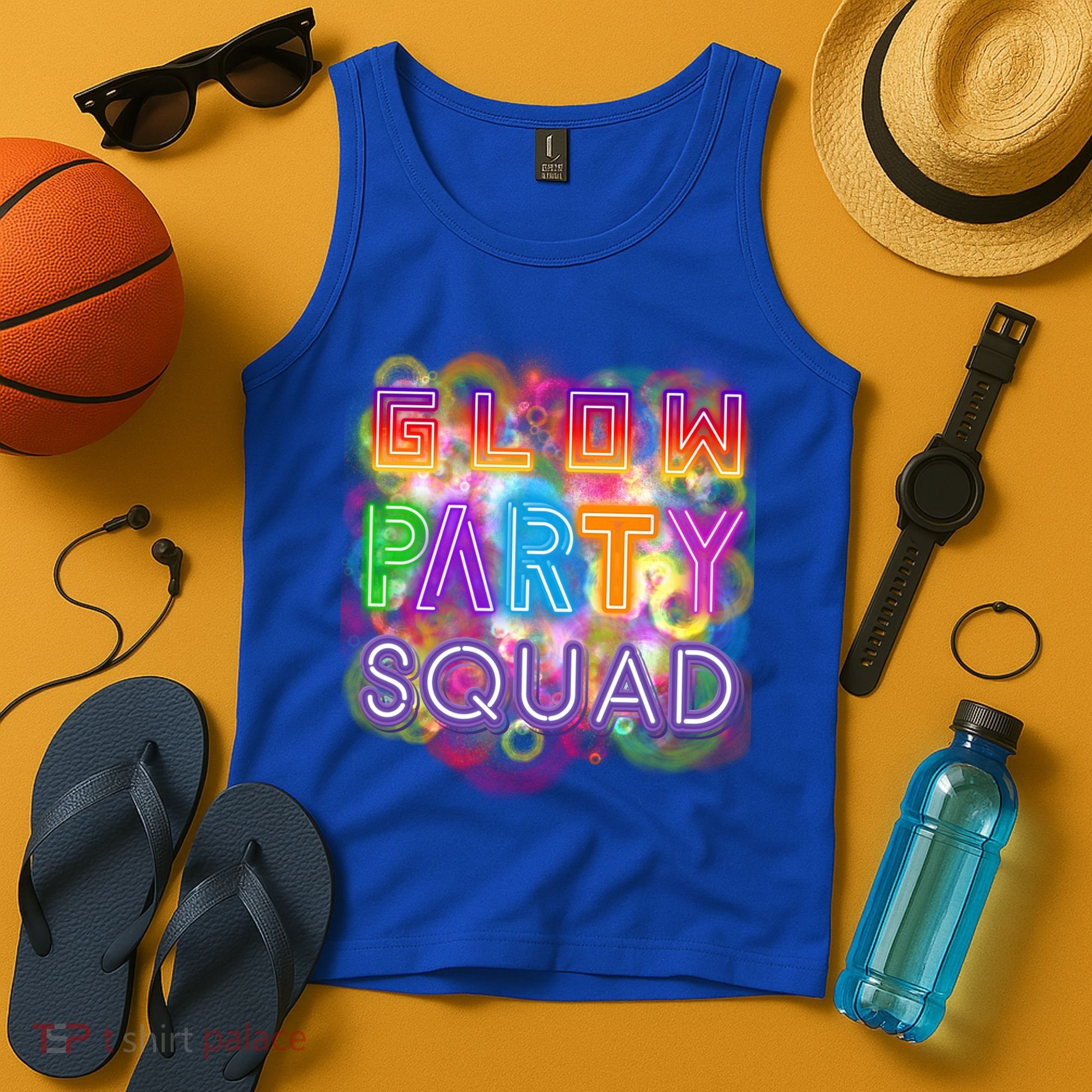 Glow Party Squad Girls Glow Funny Retro Party Lover Gift Tank Top