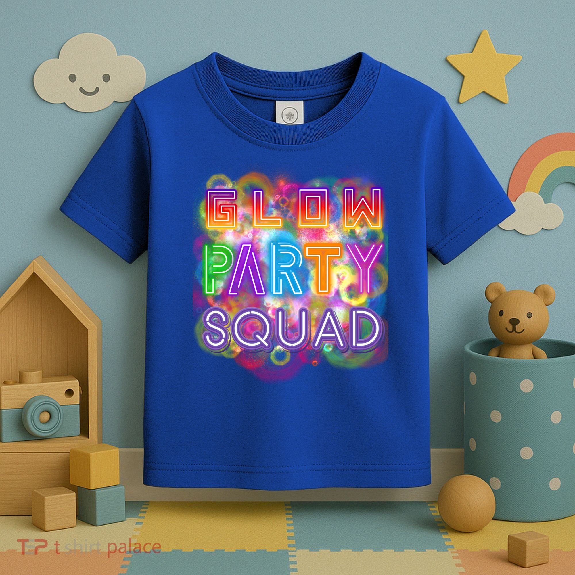 Glow Party Squad Girls Glow Funny Retro Party Lover Gift Toddler T-Shirt