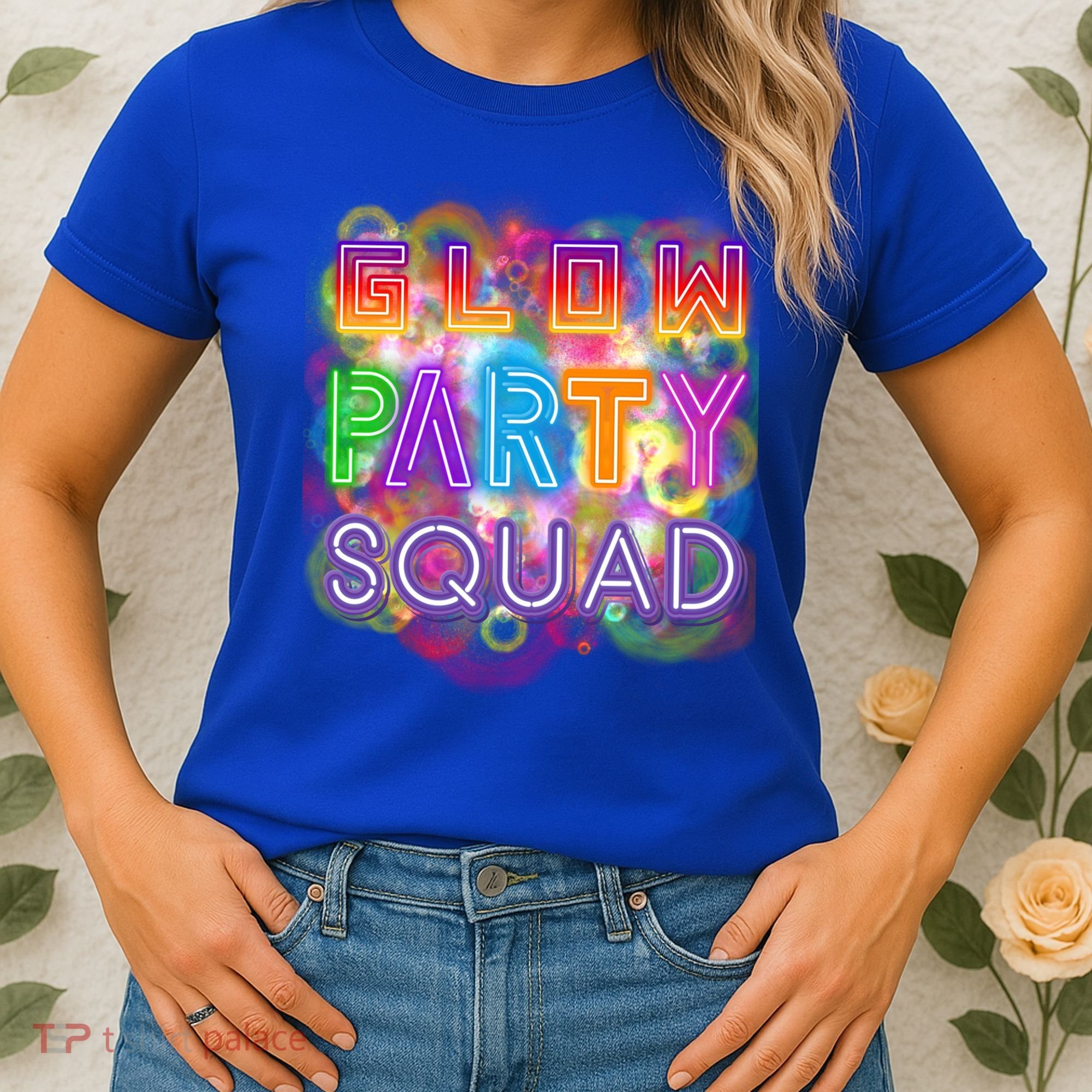 Glow Party Squad Girls Glow Funny Retro Party Lover Gift Women's T-Shirt