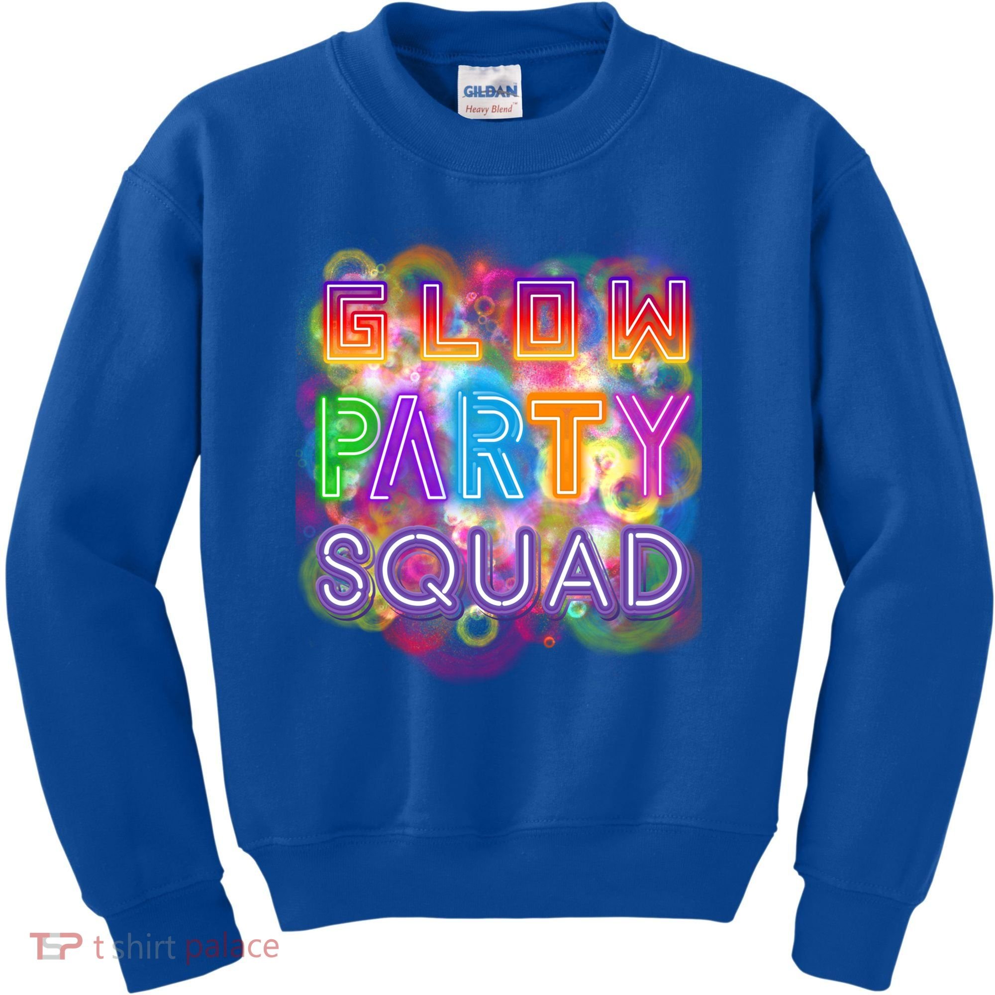 Glow Party Squad Girls Glow Funny Retro Party Lover Gift Kids Sweatshirt