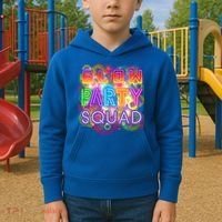 Glow Party Squad Girls Glow Funny Retro Party Lover Gift Kids Hoodie thumb 2
