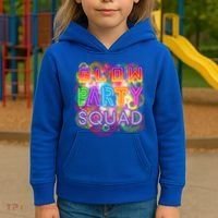 Glow Party Squad Girls Glow Funny Retro Party Lover Gift Kids Hoodie thumb 3