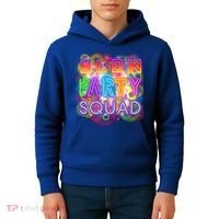 Glow Party Squad Girls Glow Funny Retro Party Lover Gift Kids Hoodie thumb 4
