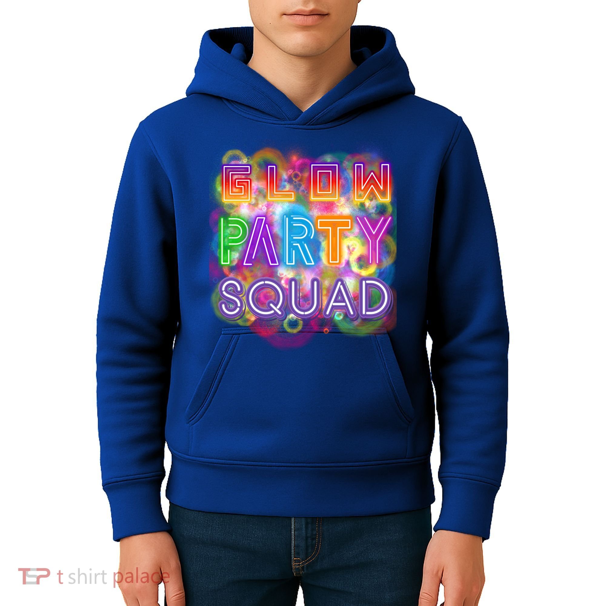 Glow Party Squad Girls Glow Funny Retro Party Lover Gift Kids Hoodie