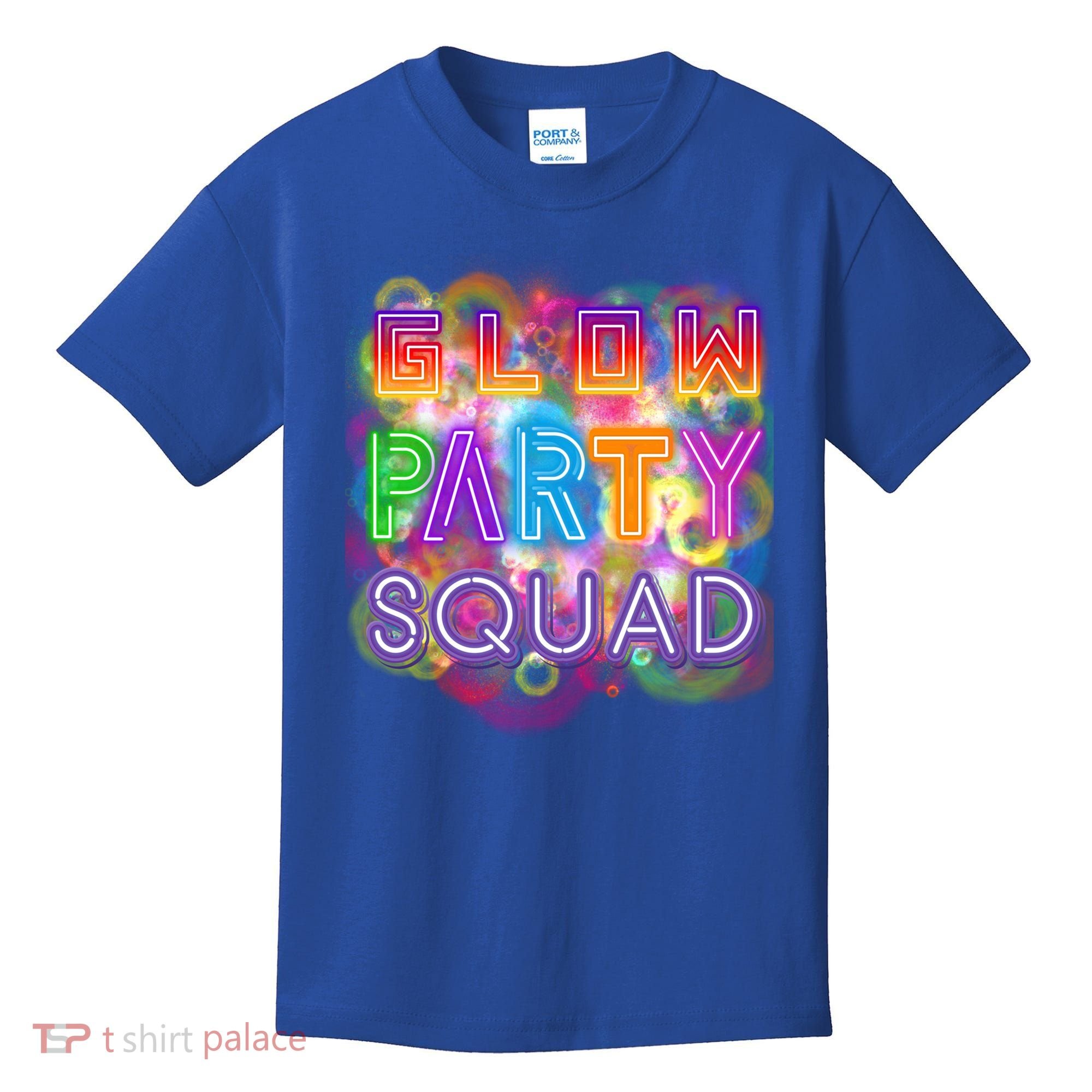 Glow Party Squad Girls Glow Funny Retro Party Lover Gift Kids T-Shirt