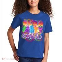 Glow Party Squad Girls Glow Funny Retro Party Lover Gift Kids T-Shirt thumb 2