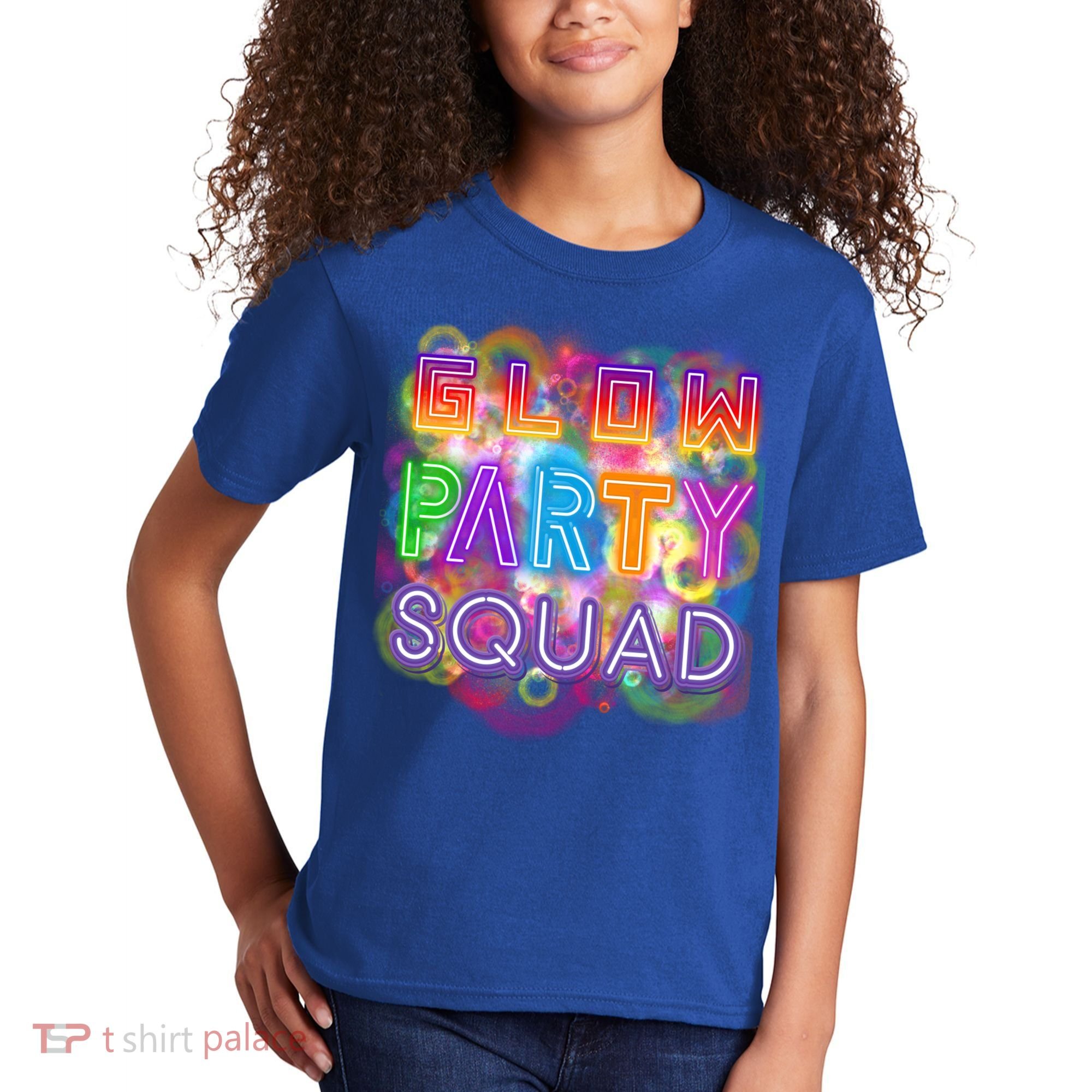 Glow Party Squad Girls Glow Funny Retro Party Lover Gift Kids T-Shirt