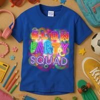 Glow Party Squad Girls Glow Funny Retro Party Lover Gift Kids T-Shirt thumb 3