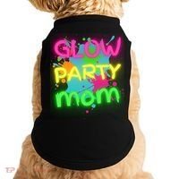 Glow Party Squad Mom Paint Splatter Glow Party Matching Funny Gift Doggie Tank thumb 0