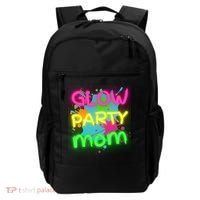 Glow Party Squad Mom Paint Splatter Glow Party Matching Funny Gift Backpack thumb 0