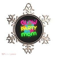 Glow Party Squad Mom Paint Splatter Glow Party Matching Funny Gift Ornament thumb 0