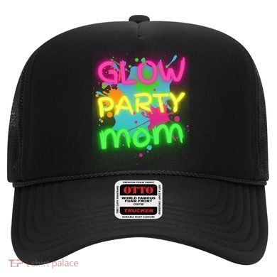 Glow Party Squad Mom Paint Splatter Glow Party Matching Funny Gift Hat