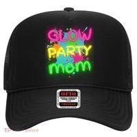 Glow Party Squad Mom Paint Splatter Glow Party Matching Funny Gift Hat thumb 0