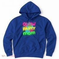 Glow Party Squad Mom Paint Splatter Glow Party Matching Funny Gift Hoodie thumb 0