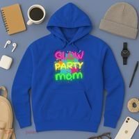 Glow Party Squad Mom Paint Splatter Glow Party Matching Funny Gift Hoodie thumb 3