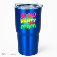 Glow Party Squad Mom Paint Splatter Glow Party Matching Funny Gift Tumbler thumb 0