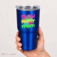 Glow Party Squad Mom Paint Splatter Glow Party Matching Funny Gift Tumbler thumb 2