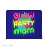 Glow Party Squad Mom Paint Splatter Glow Party Matching Funny Gift Mousepad thumb 0